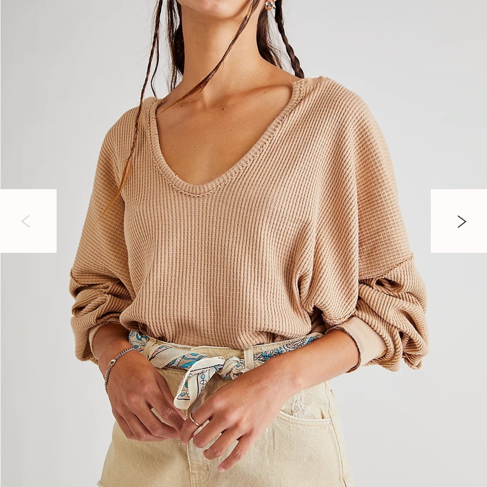 We the Free Buttercup Thermal Long Sleeve Sweater